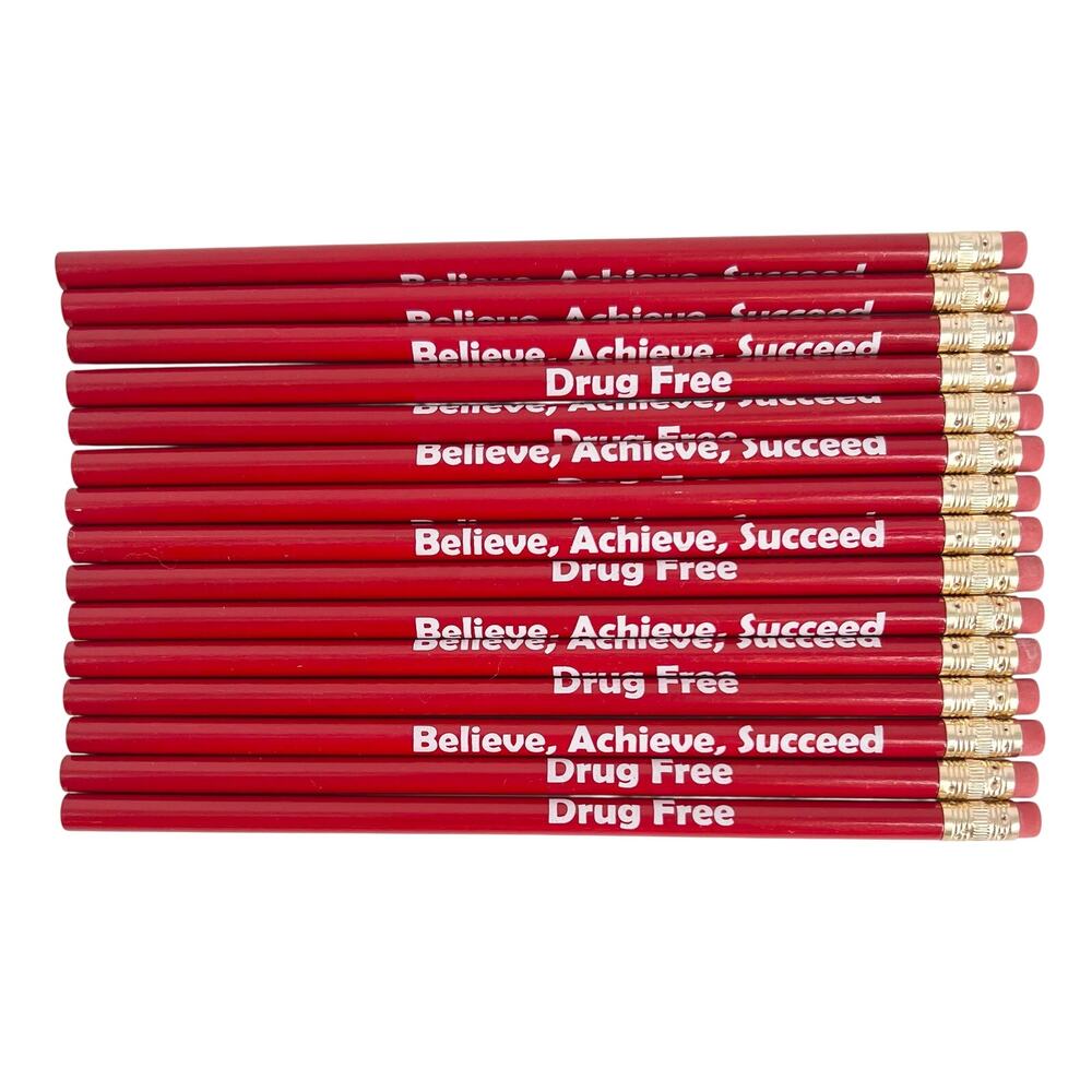 Drug Free pencils set of 15 vintage